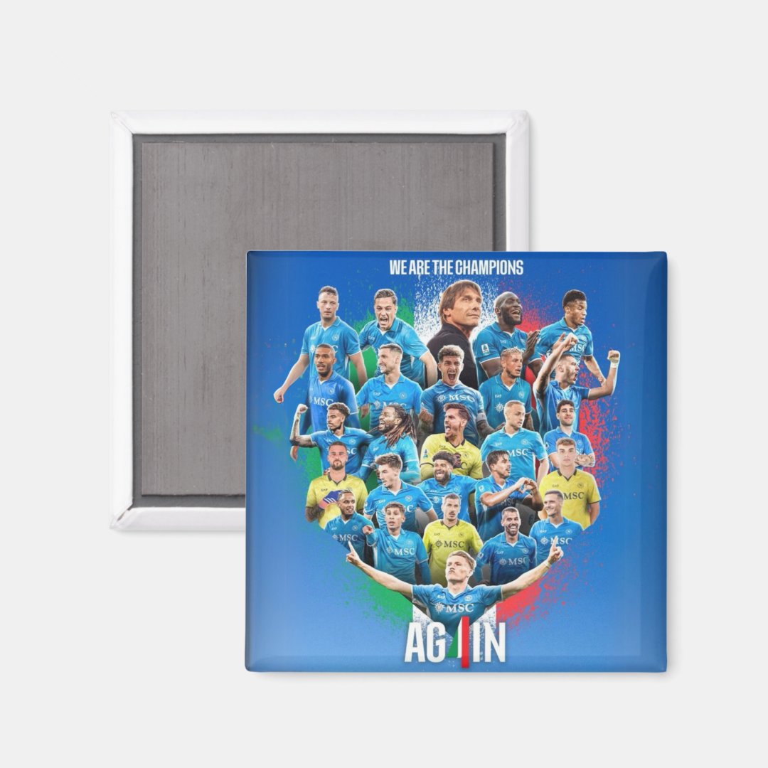 Magnete Napoli Campione 2025 – Squadra Completa "AGAIN" Edition