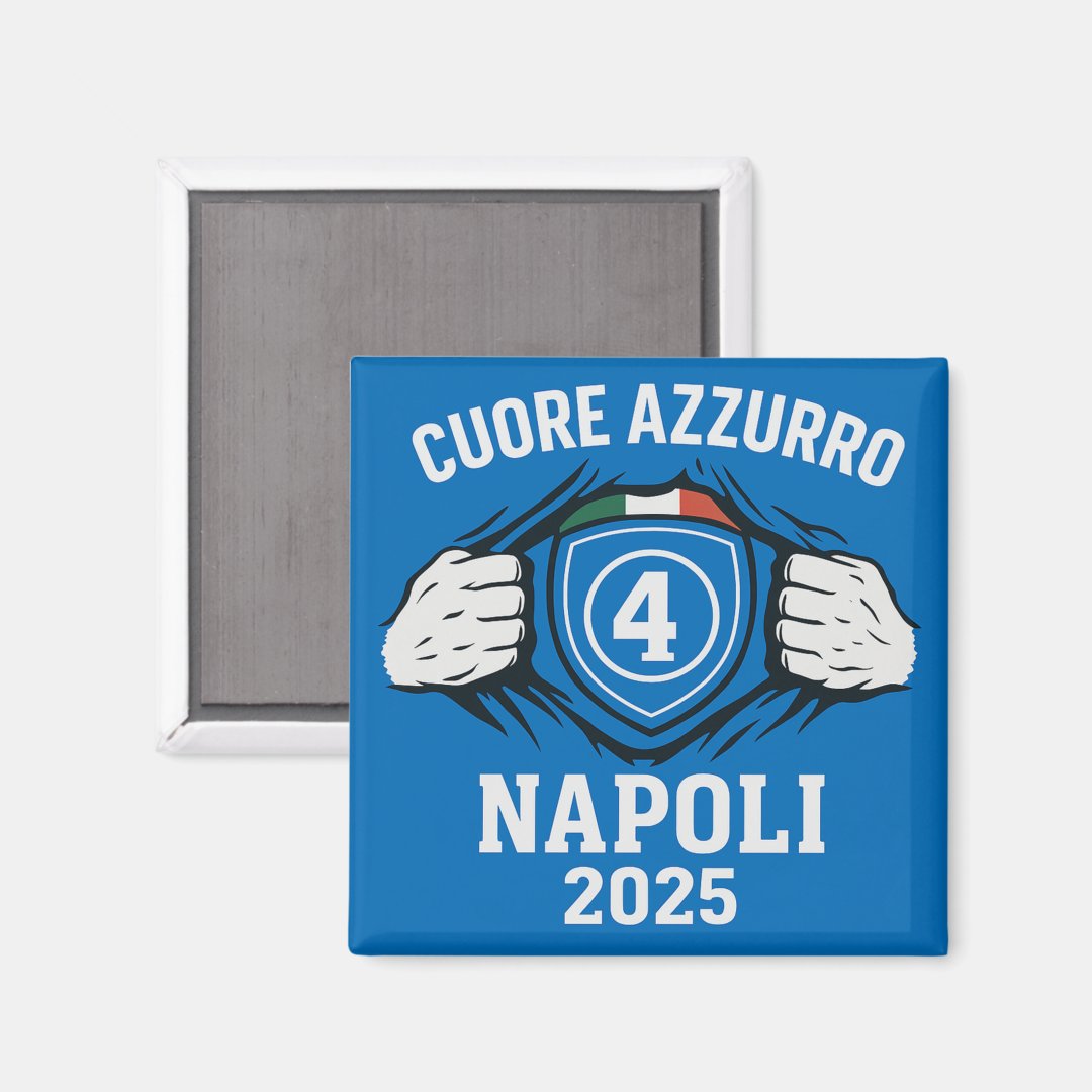 Magnete “Cuore Azzurro Napoli 2025” - Edizione AGAIN